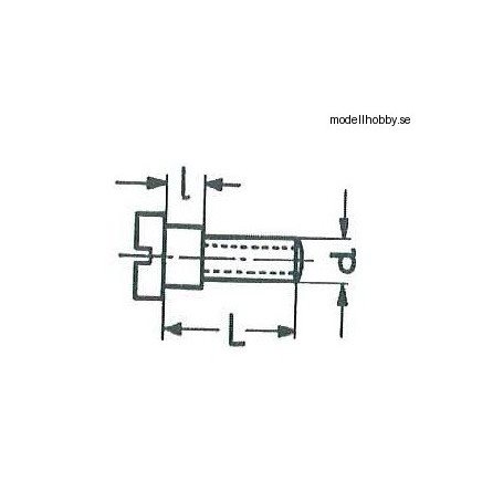 Cylinderskruv med ansats M2,5x2 mm, 1 st